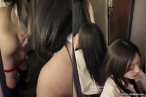 露臉果果《和壞哥哥去酒店對鏡啪》被哥哥在鏡子前一頓調教真的受不了了，摁著她的頭口交，插進去真的好緊好爽！