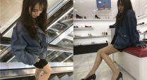 精品福利網傳某高校女神級性感美女和富二代男友逛商場買鞋子時在店裡偷偷口交性愛自拍