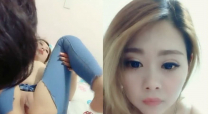 長髮漂亮美女主播和炮友雙人啪啪秀 小穴粉嫩漂亮 穿上開檔牛仔褲多體位啪啪 十分淫蕩