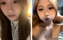 兩個00後清純美少女，一臉呆萌，道具自慰，震動棒插嫩穴，微毛肥鮑，特寫給你，慢慢抽插誘惑