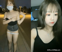 橙橙小蘿莉夜晚戶外露出自慰，乳夾跳蛋假吊抽插騎坐，穿上情趣裝黑繩捆綁誘惑