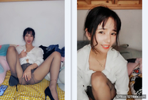 纖細骨感--小小美嬌娘 ，黑絲、小美腿、高跟鞋，與這小臉蛋真是絕配，和網友一起看黃色小說，看得身體發熱自慰插騷逼，叫騷聲過癮
