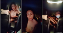 極品美少婦，車內與男友邊走邊調情，後排車震，黑絲美腿滿分大胸