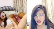 小姐姐平台漂亮美女主播戴著眼鏡收費直播秀 身材也不錯 自慰插穴很誘人