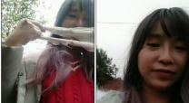 戶外小甜甜行走的荷爾蒙露臉碰上個男人就開搞，站著吃雞巴開檔絲襪很是性感，被猛男暴力後入奶子亂顫尖叫不斷