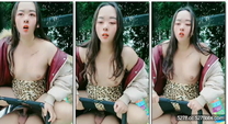 這麼冷的天帶豹紋少婦激情戶外啪啪，全程露臉漏著奶子上位抽插騷穴，雞巴都凍的老硬後入揉著奶子亂操好刺激