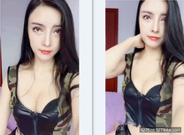 耀眼的少婦糖糖，居家化好妝發騷，摸奶摸屄，摸得自己慾火焚身，一個人叫春難耐