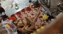 色房東偷拍簡陋出租房年輕情侶的起居生活妹子洗完澡撩撥男朋友啪啪