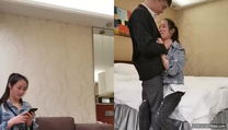 高價約操馬尾辮氣質兼職御姐，眼鏡男迫不及待摸奶子，解開衣服按著頭插嘴，大白屁股騎乘抽插，老哥緊張了沒搞幾下就射了