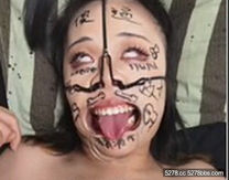 11月最新推特極品反差婊，深度崩壞阿黑顏騷母狗「崔小蕾」「孫雨蕾」臉上寫字，人型母畜，實在重口