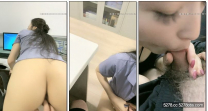 辦公室激情性愛極品身材小白領，白虎嫩穴大長腿美乳辦公桌無套內射