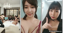 國產華語自拍傳媒  女優吳夢夢，AV拍攝現場獨家直播，三男三女6P大戰，一人一個操起來，最後單挑大屌猛男