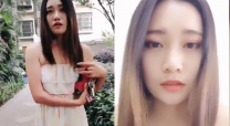 性感網紅美女下樓取快遞時故意找藉口把快遞員騙到房間說：我一個人住,好想讓男人操我,好深啊,,操死我,射逼逼裡!