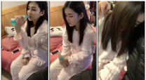 姐夫在汽水里加了安眠藥給清純氣質小姨子喝迷倒後無套外射她屁股上