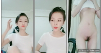 短髮酷酷中性小姐姐腰細大長腿自慰秀 ，撩起衣服揉捏奶子，張開雙腿掰穴特寫 ，拿出玻璃棒黃瓜 ，進進出出抽插