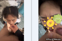 男：舔   女孩：唔  。顔射女神射了滿滿一臉，是反差婊沒錯了！