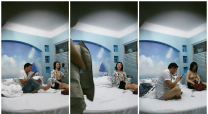 野狼出擊偷拍網約上門的大奶風韻御姐少婦，高顏值大咪咪，大喊不要不要，我不行了
