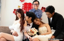 櫻花ININ 淫蕩新娘婚禮派對在丈夫旁邊被操了