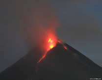 印度尼西亞的爪哇島Mount Merapi默拉皮火山
