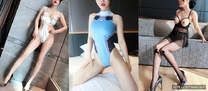 長腿模特兒尤物超大尺度寫真，170CM九頭身大長腿，奶子挺拔富有彈性，遺憾的是木耳偏黑，沒有幾個攝影濕能把持得住